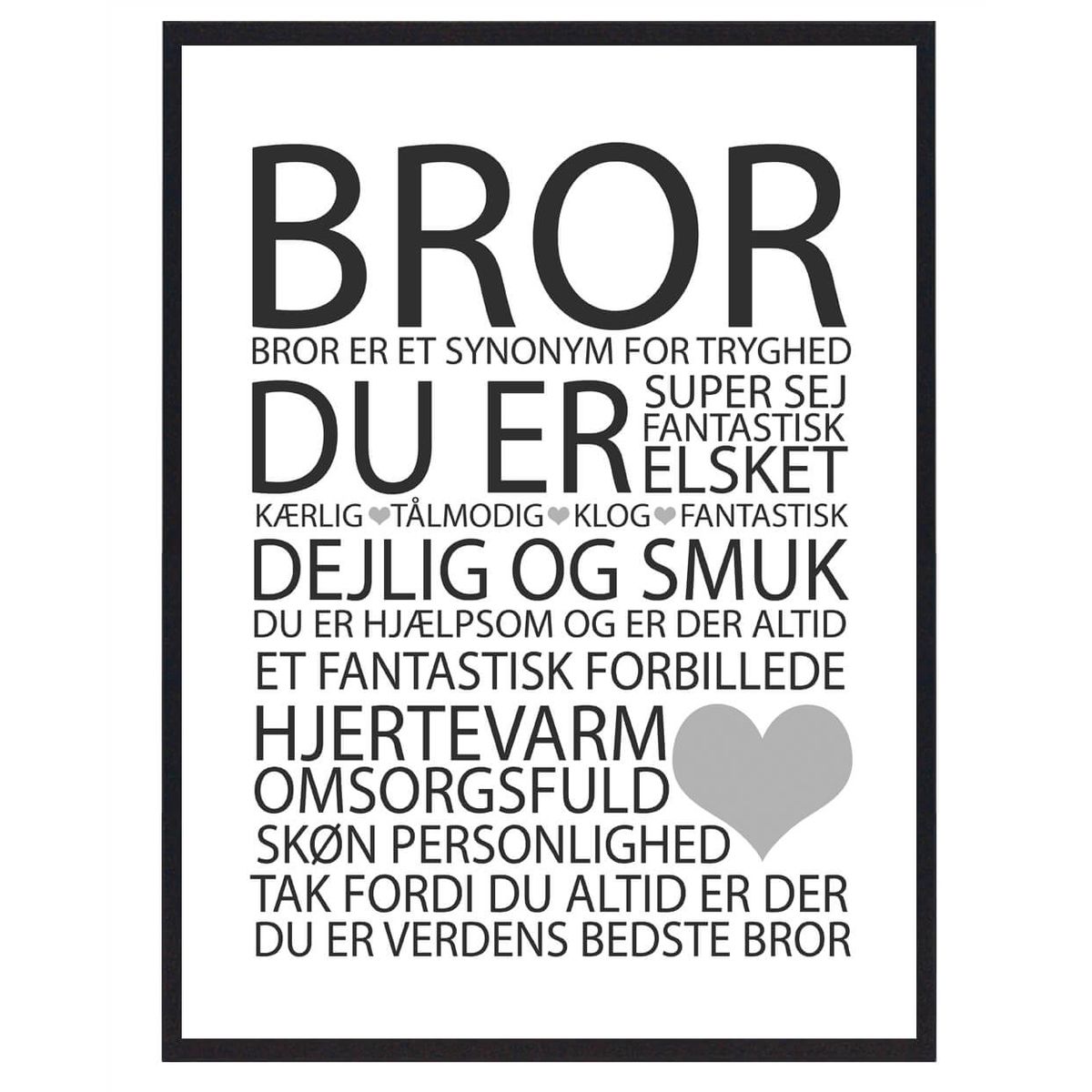 Årets Bror plakat (Størrelse: S - 21x29,7cm (A4))