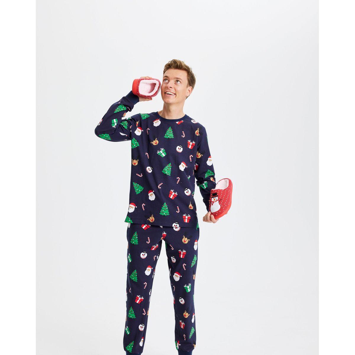 Årets julepyjamas: Christmas Cute Pyjamas - herre / mænd.