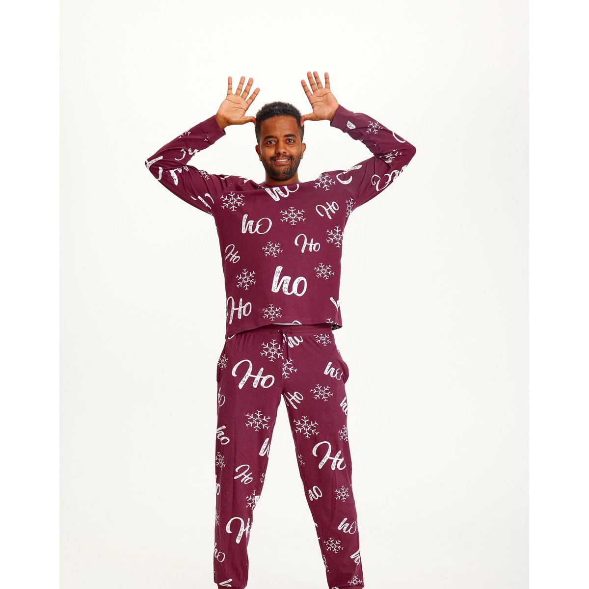 Årets julepyjamas: HO HO HO Pyjamas - herre / mænd.