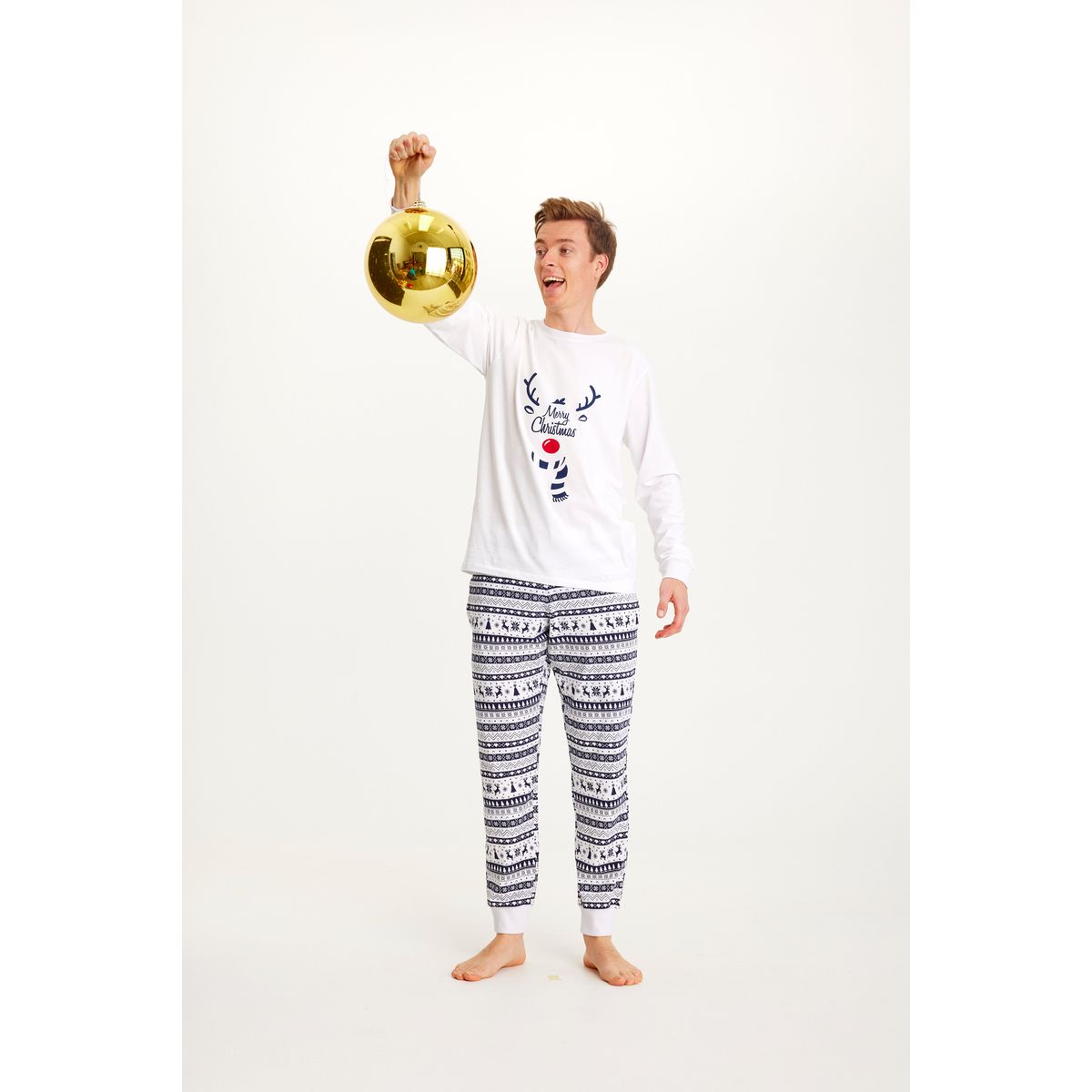 Årets julepyjamas: Sød Pyjamas Navy - herre / mænd.