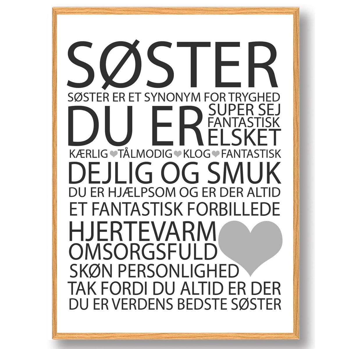 Årets Søster plakat (Størrelse: S - 21x29,7cm (A4))