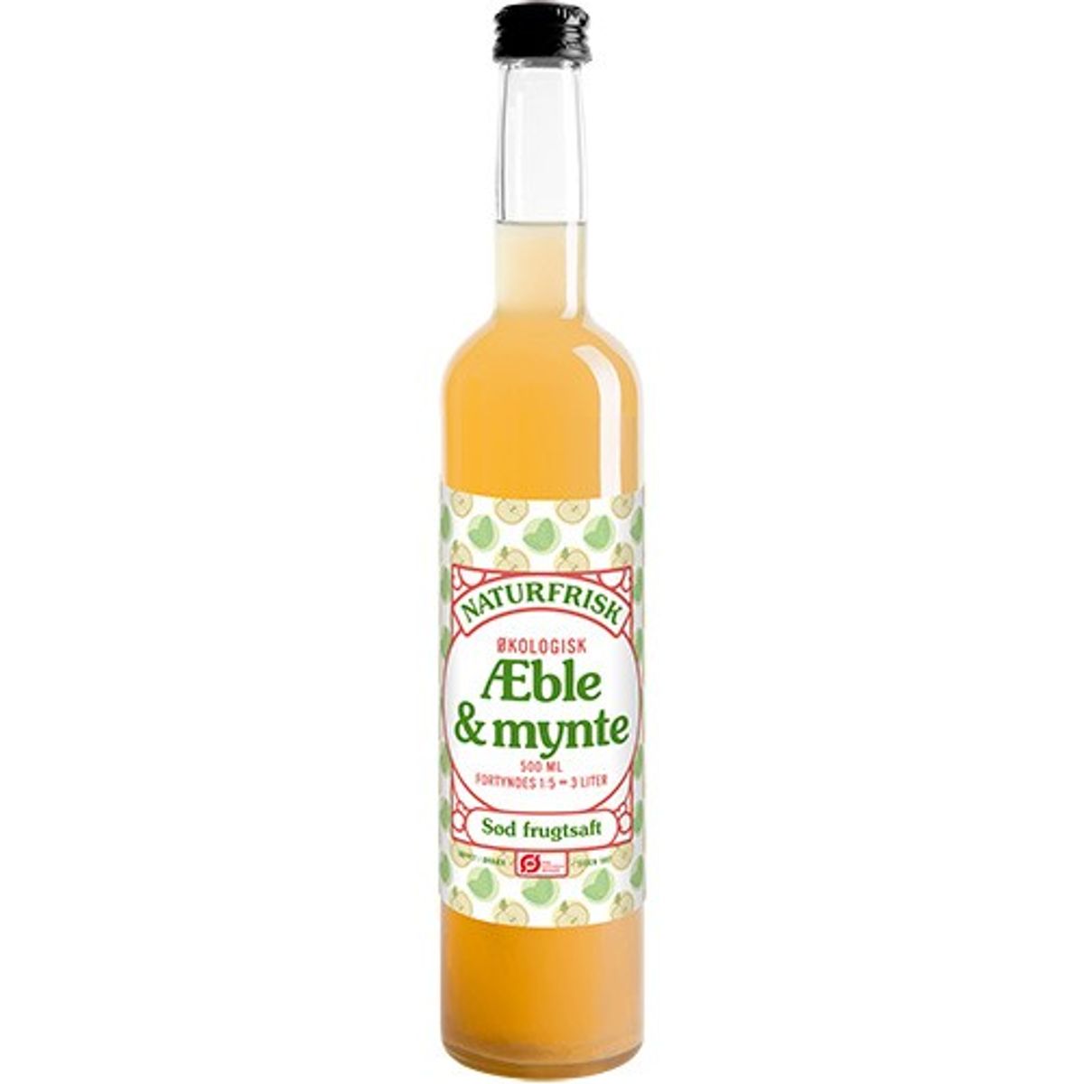 Æble & Mynte saft Økologisk - 500 ml - Naturfrisk