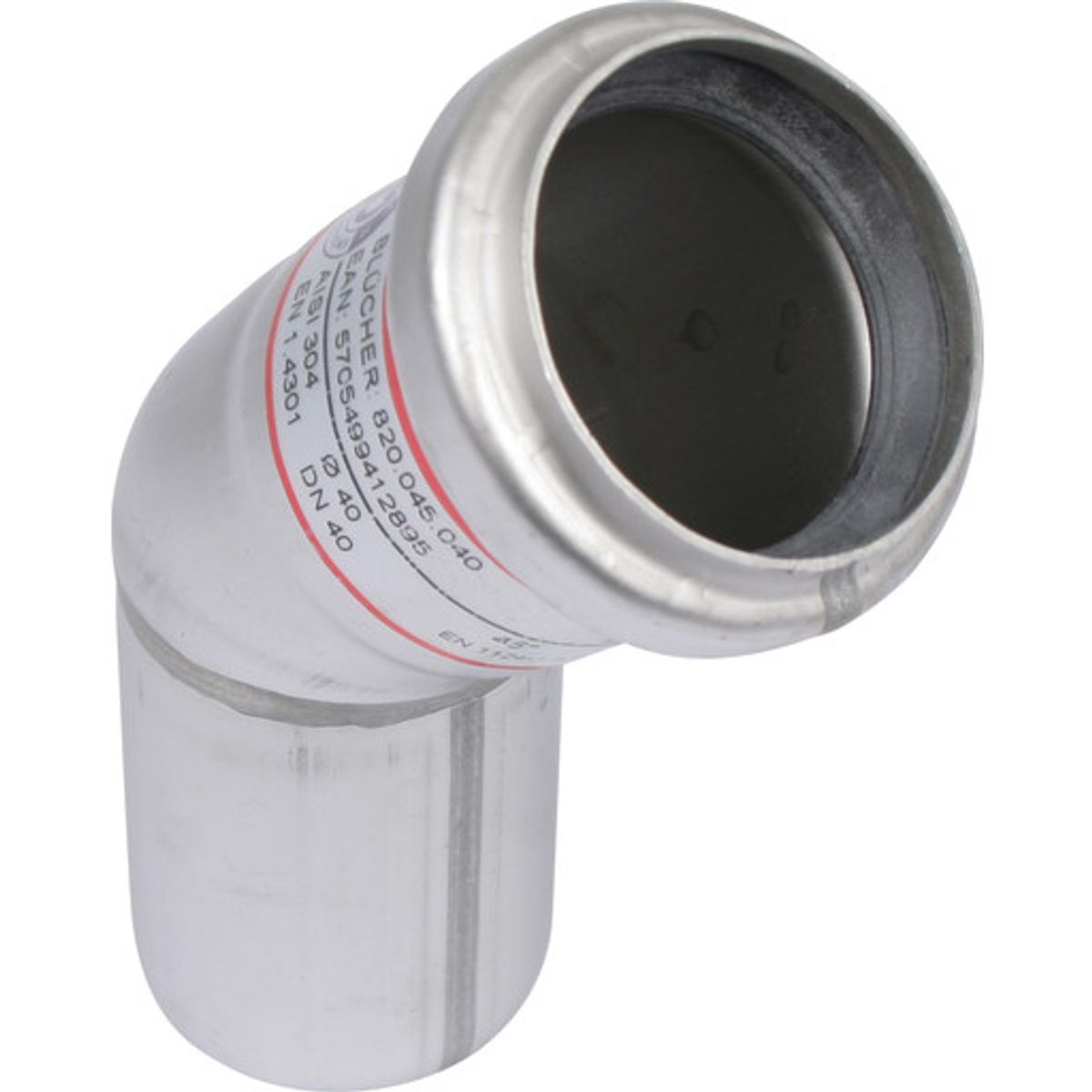 Ø 40 mm x 45° Bøjning syrefast AISI316L/EN1.4404 Blücher