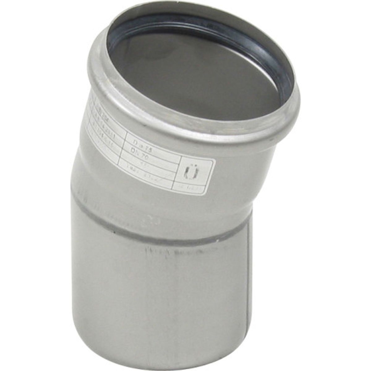 Ø 75 mm x 15° Bøjning syrefast AISI316L/EN1.4404 Blücher