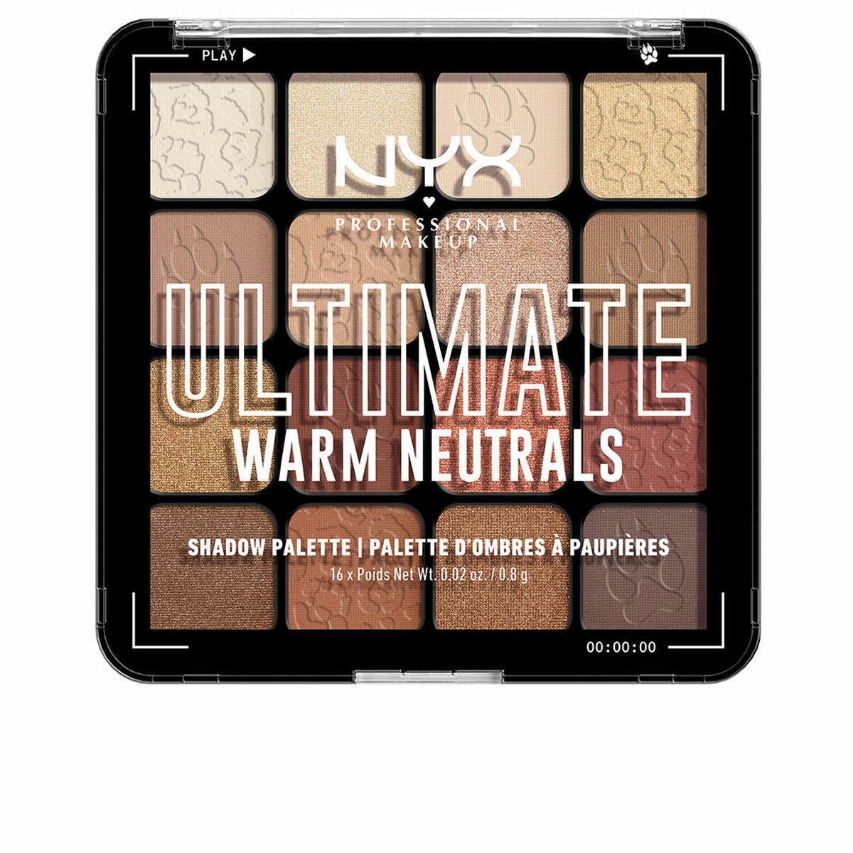 Øjenskygge Palet NYX Ultimate #Warm neutrals 16 x 0,83 g