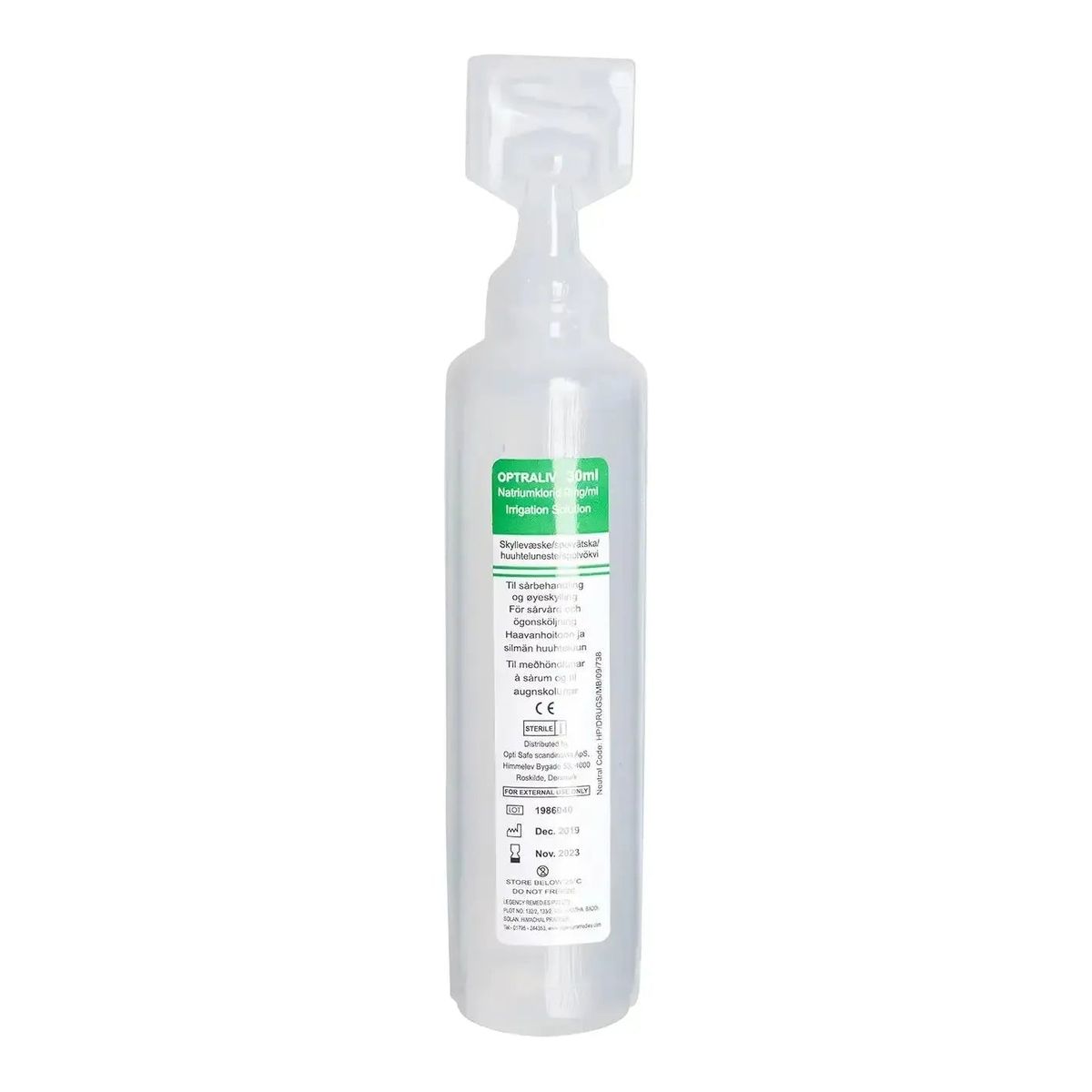 Øjenskyller refill dråbeflasker 20 flasker a 30 ml