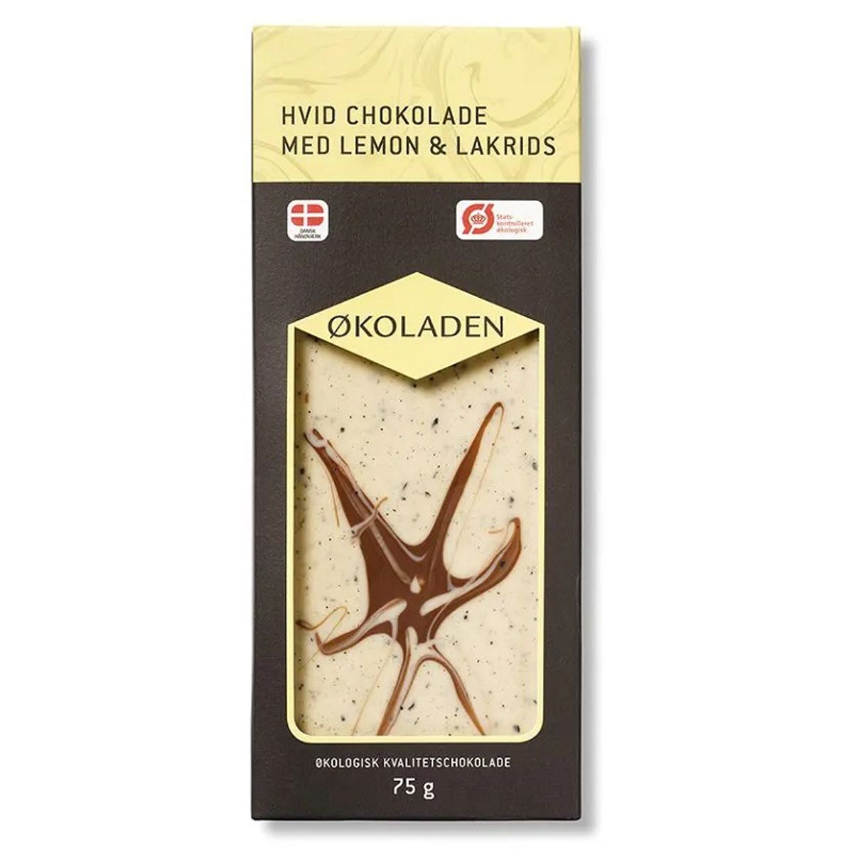 ØKOLADEN - Økologisk Hvid Chokolade - Lemon & Lakrids