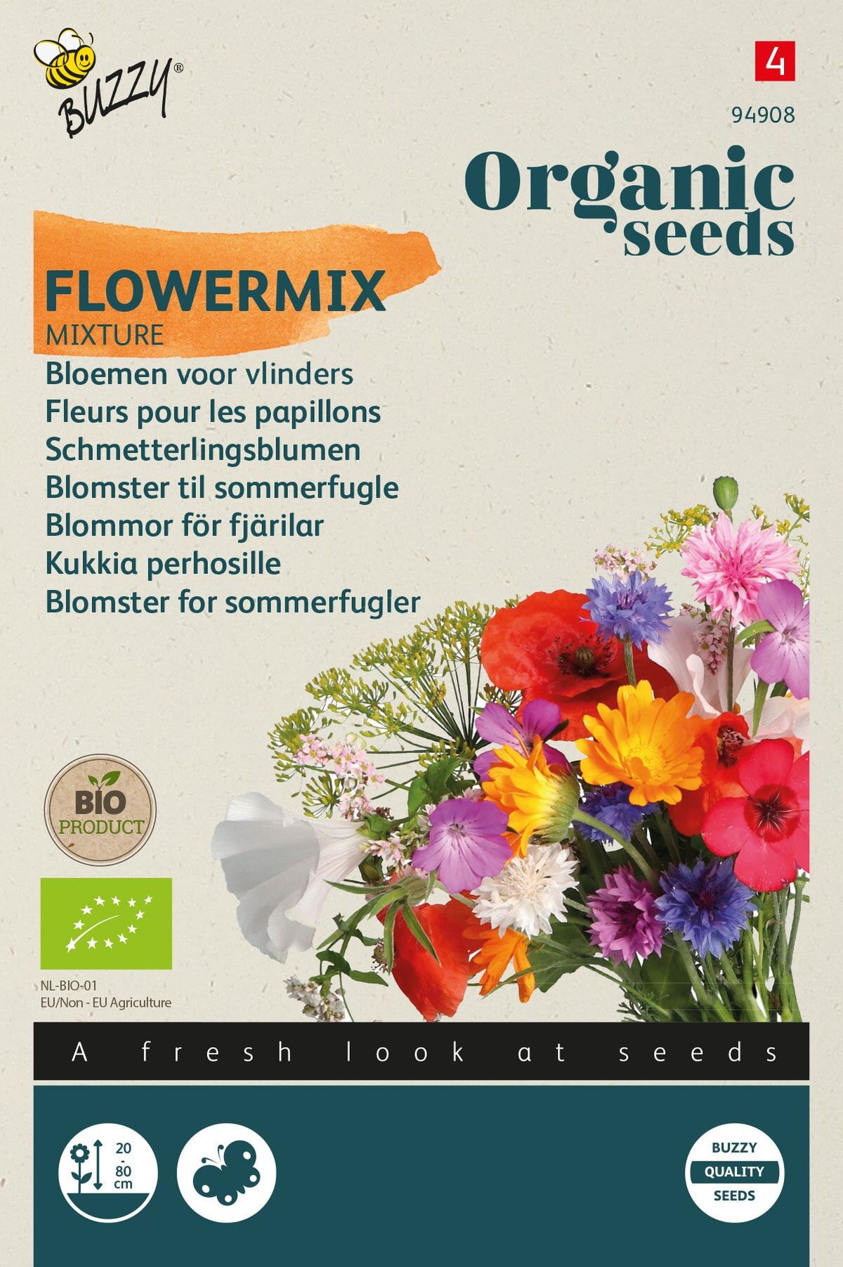 Økologisk Blomsterfrø "Sommerfugleblanding"