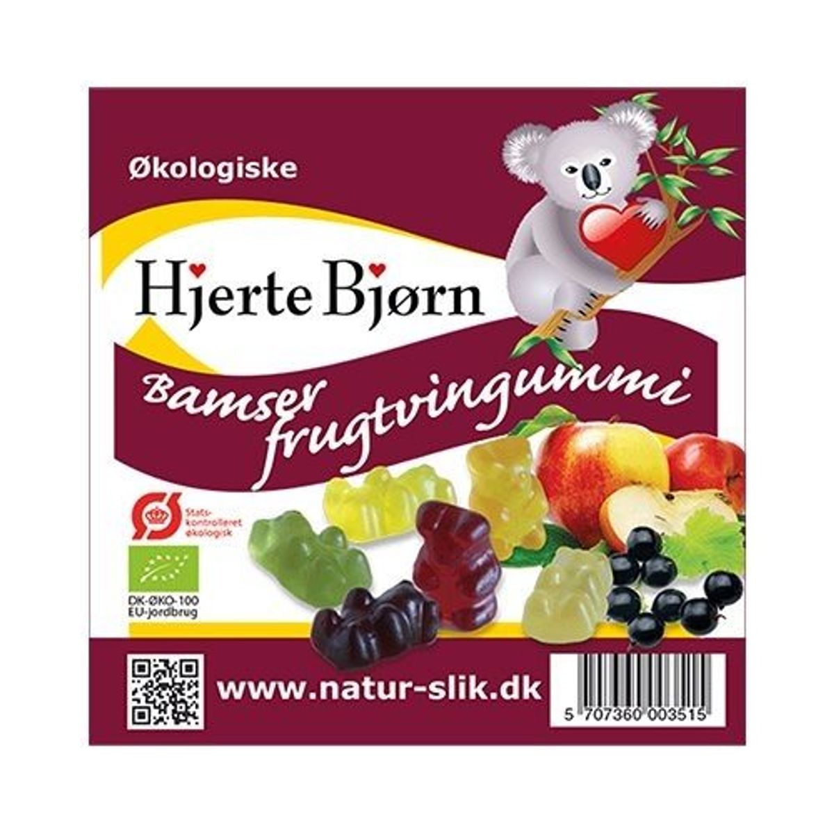 Økologiske Frugtsaftbamser - 100 gram