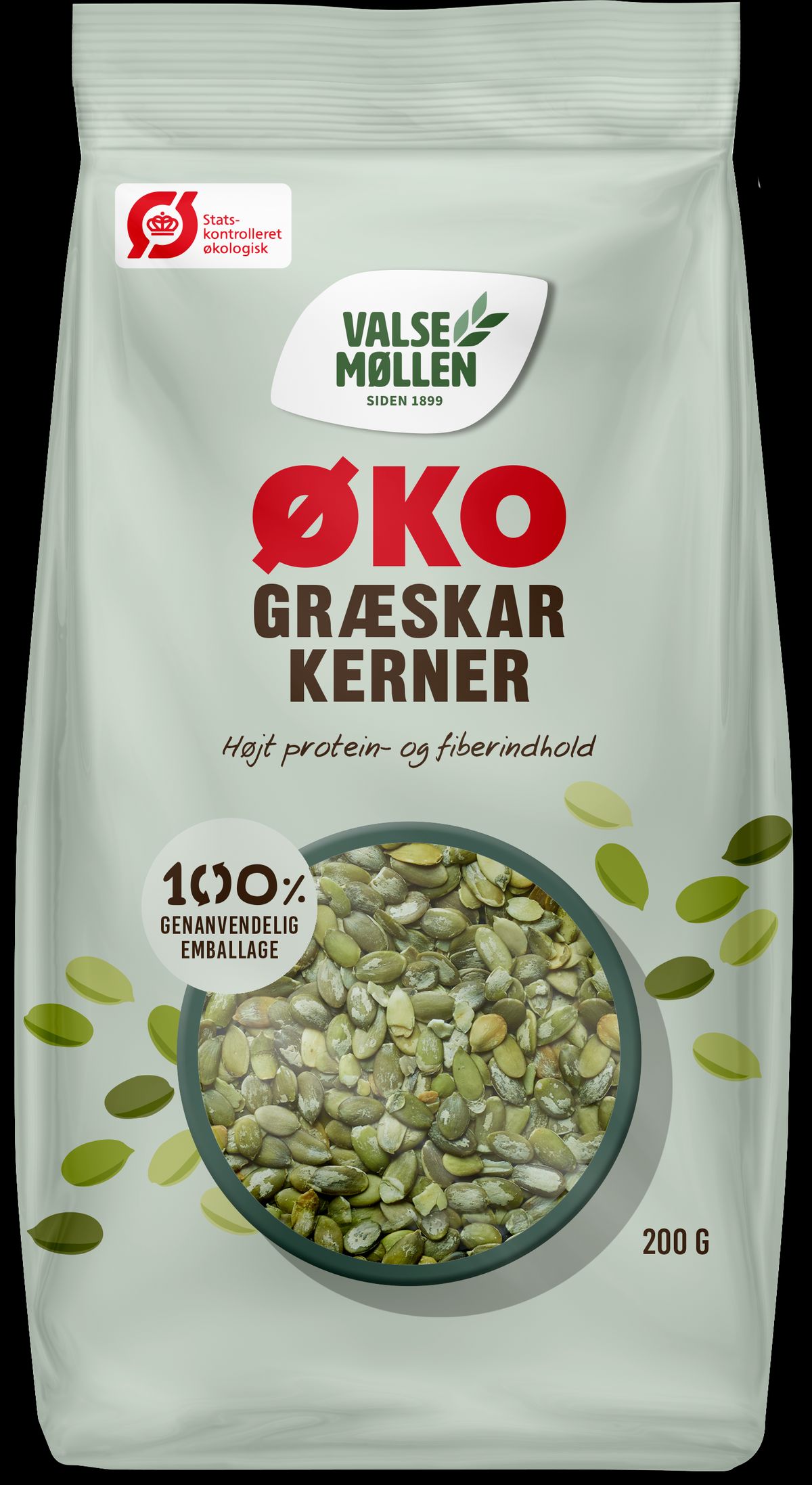 Økologiske græskarkerner 200 g - Valsemøllen