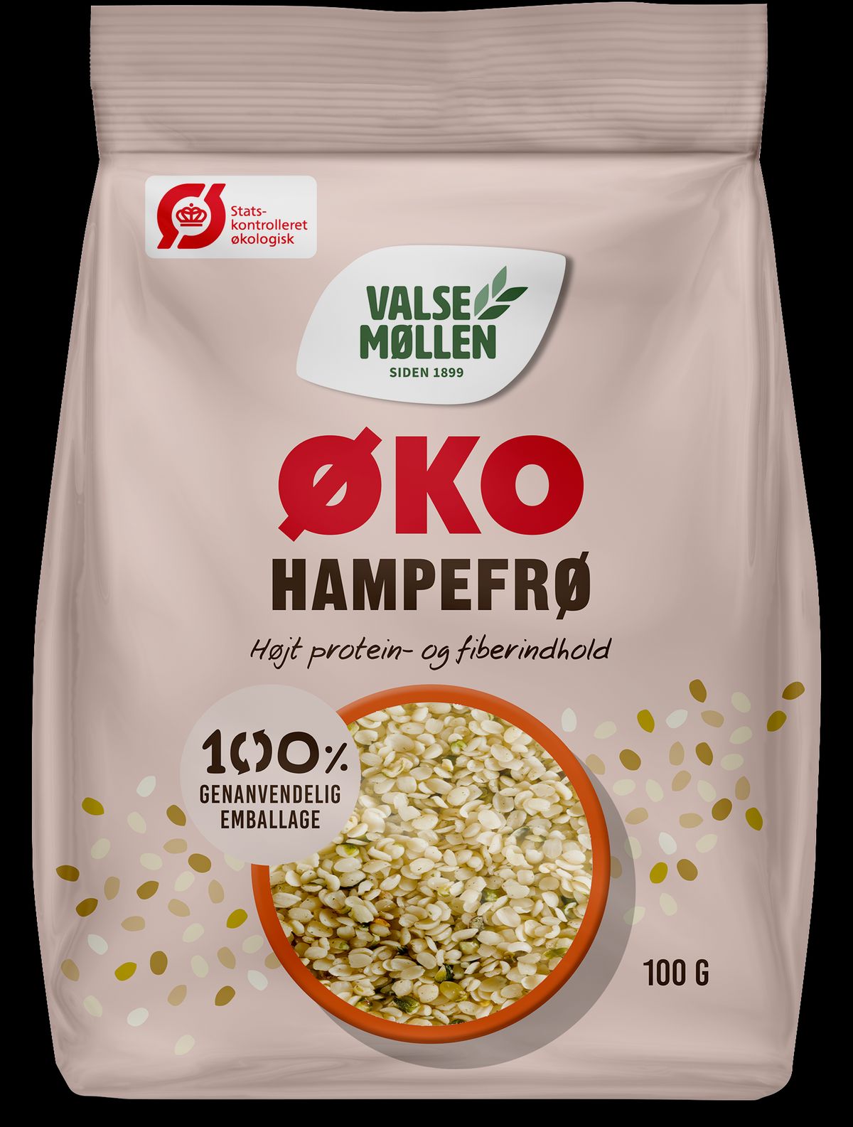 Økologiske hampefrø 90 g - Valsemøllen