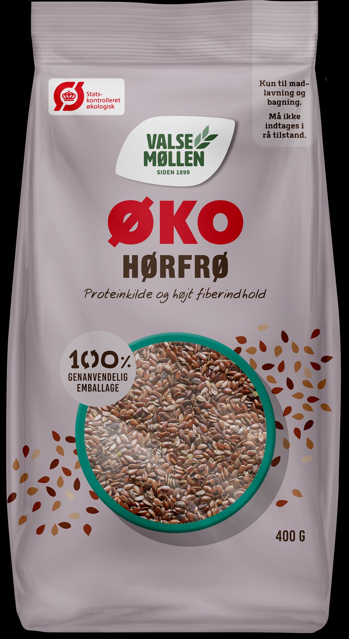 Økologiske hørfrø 425 g - Valsemøllen