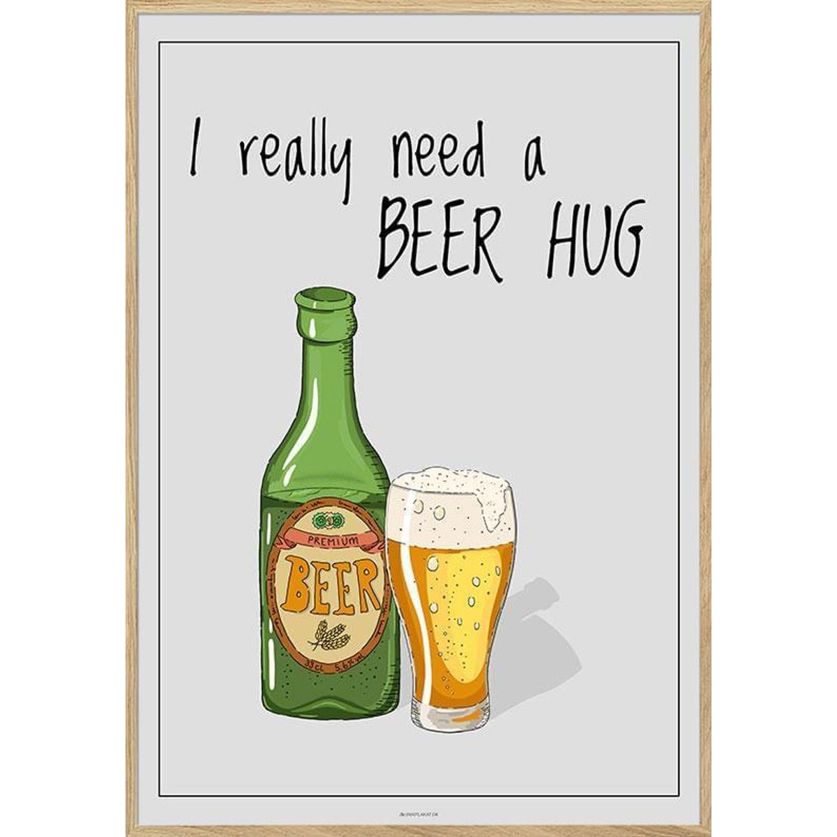 Ølplakat - Beer hug