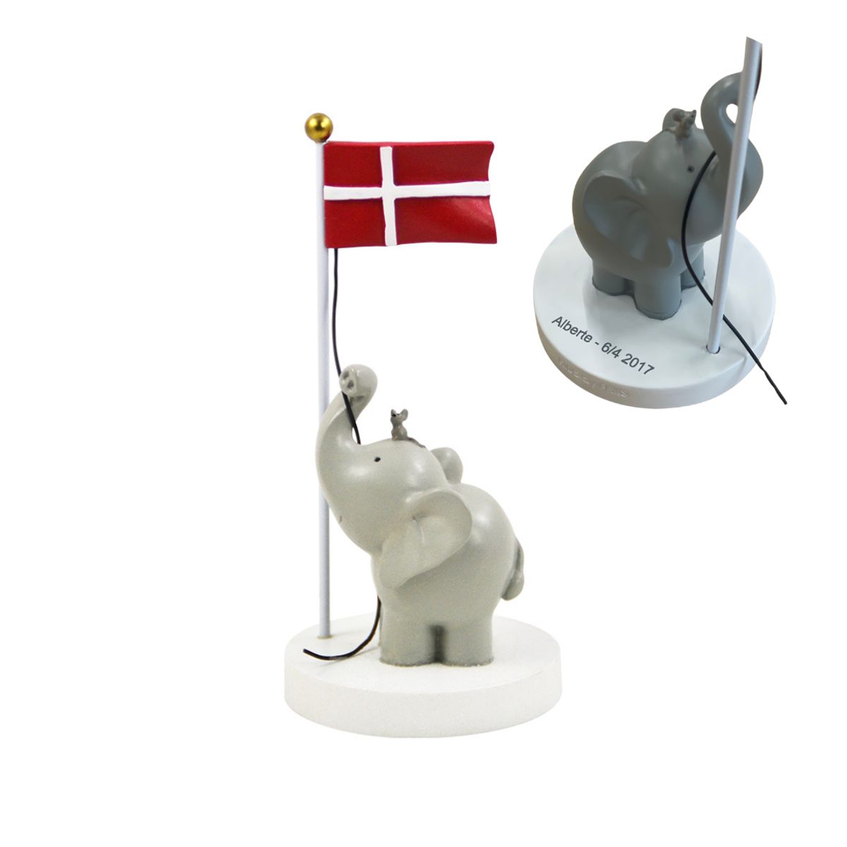 Bordflag - Elefant og Mus