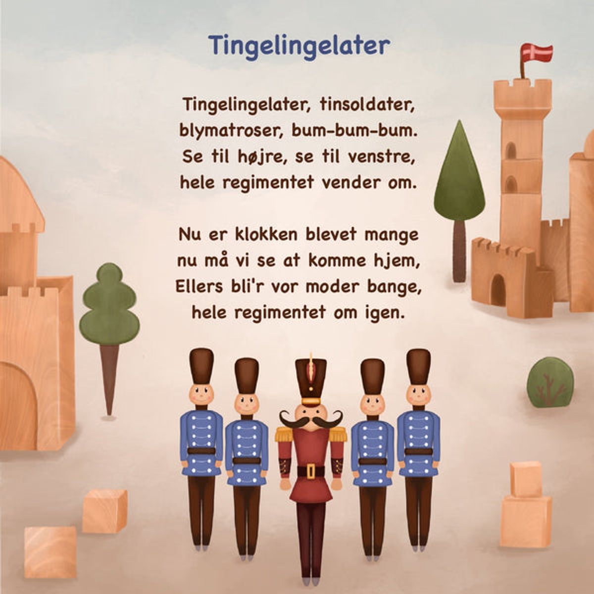 Lille Plakat Tingelingelater - Sangplakat