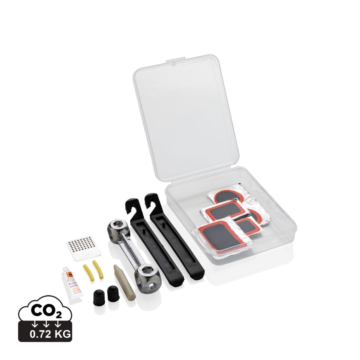 Cykel Reparation kit Kompakt, Gennemsigtige