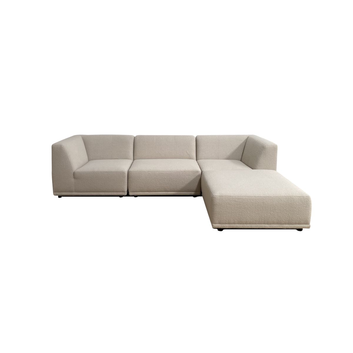 New York | Chaiselongsofa (fire moduler)| Bouclé stof