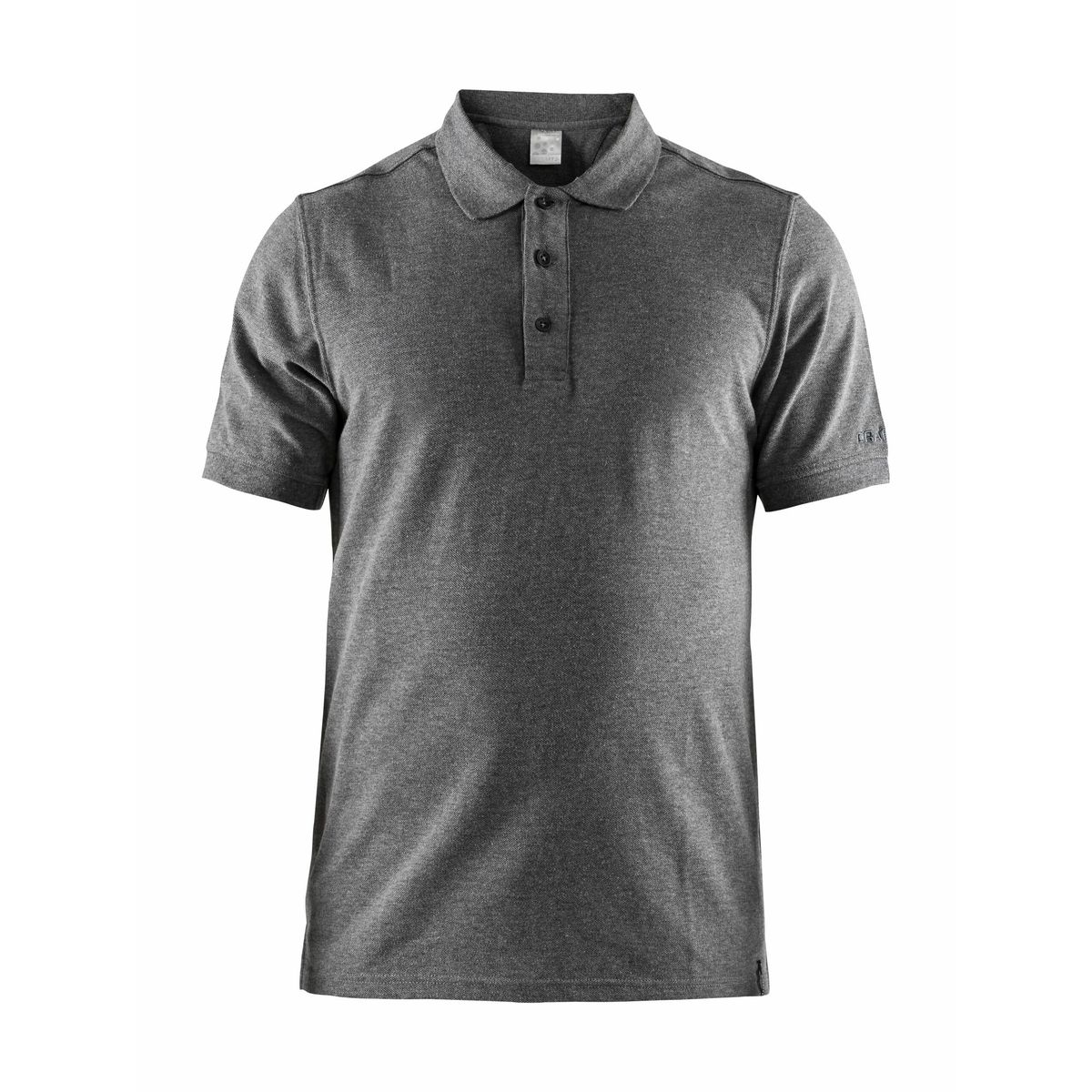 Craft - Casual Polo Pique Maend - Dk Grey Melange L