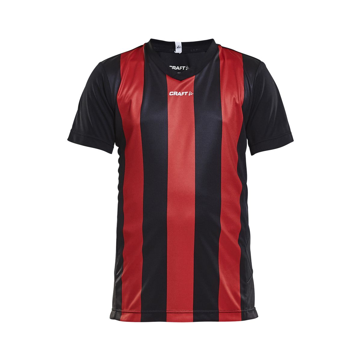 Craft - Progress Jersey Stripe JR - Black/Bright Red 158/164