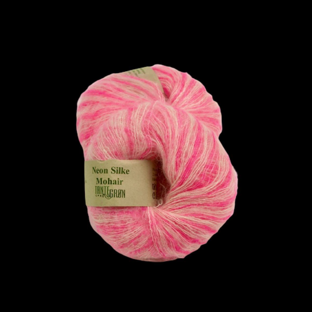 Neon Silke Mohair Pink Hvid 101