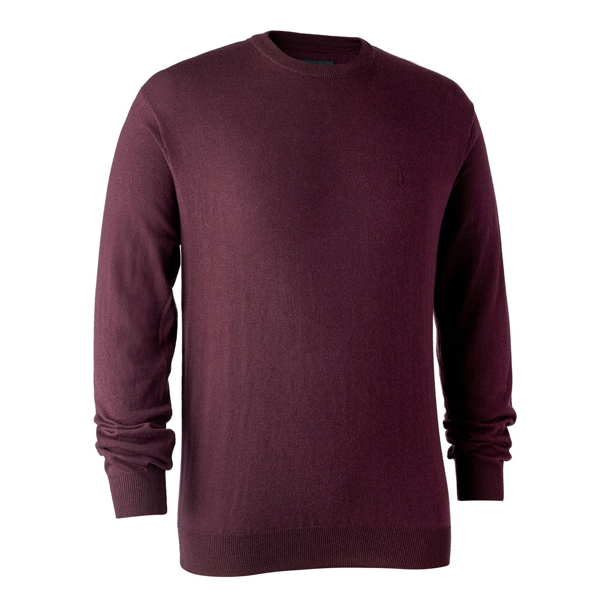 Kingston Strik med rund hals - Burgundy - XL