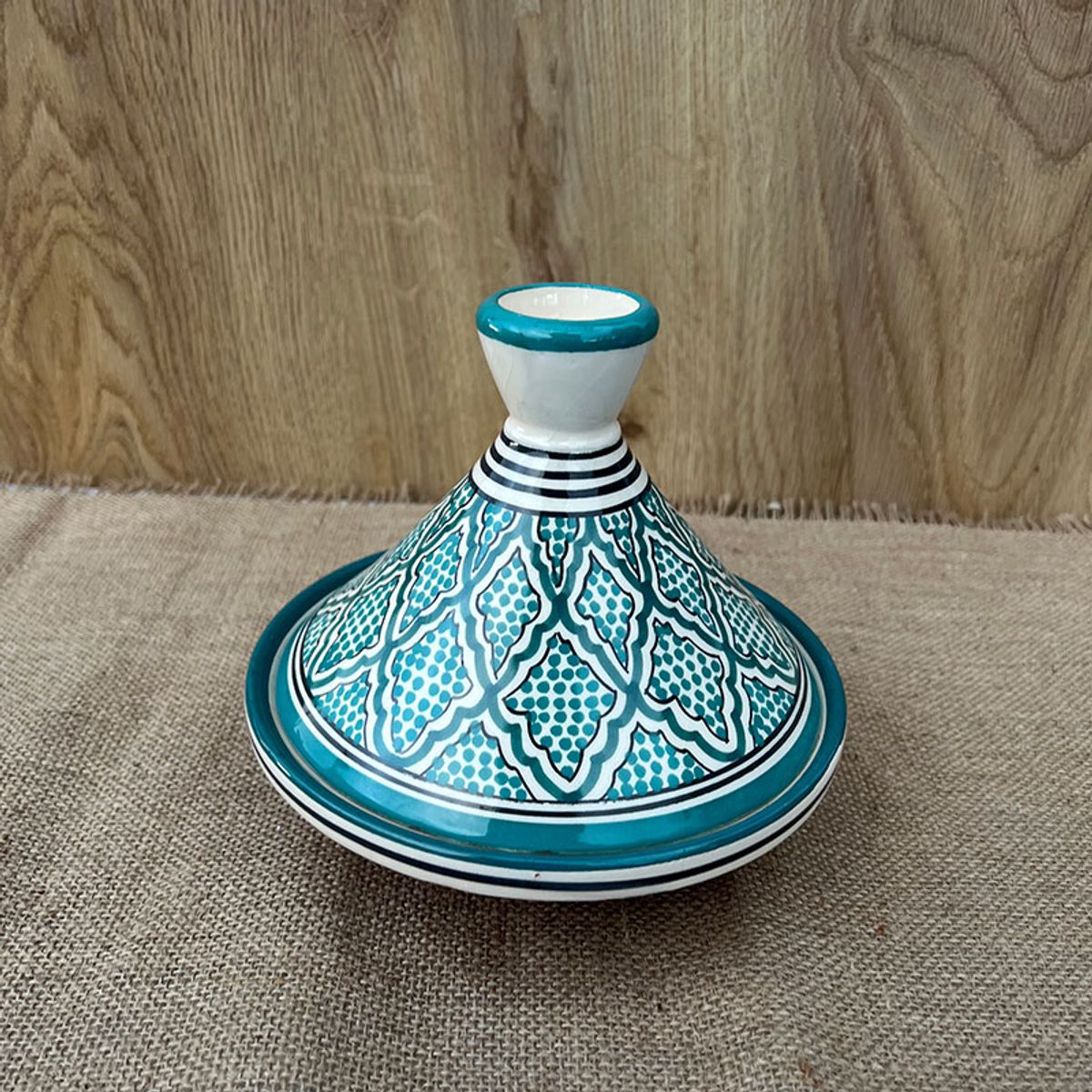 Marokkansk tagine - 20 cm. - Turkis