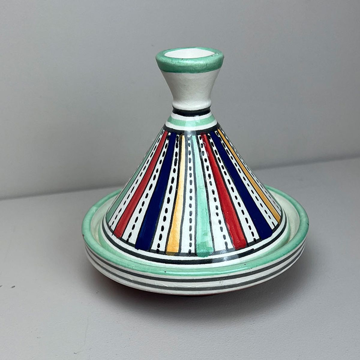 Marokkansk tagine - 13 cm - Mint strib