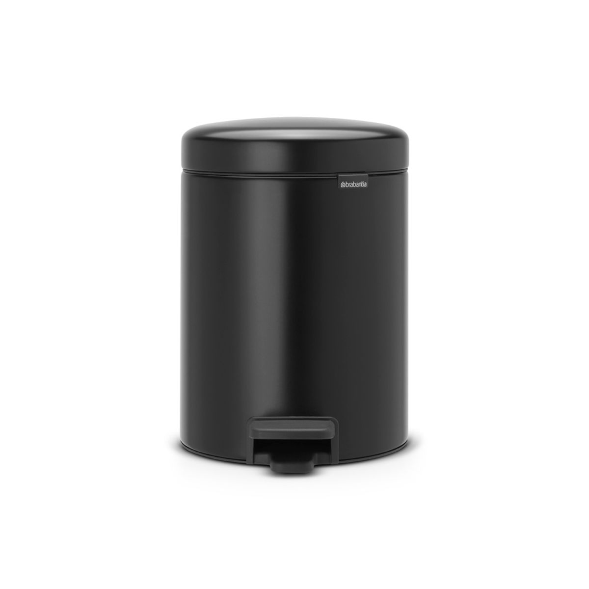 NewIcon pedalspand 2x2 liter - Matt Black - Brabantia