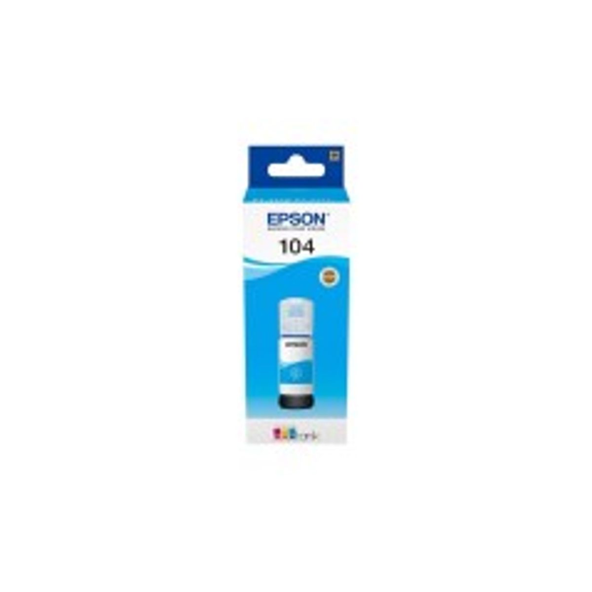 Epson EcoTank 104 Cyan 7500 sider Blækbeholder C13T00P240