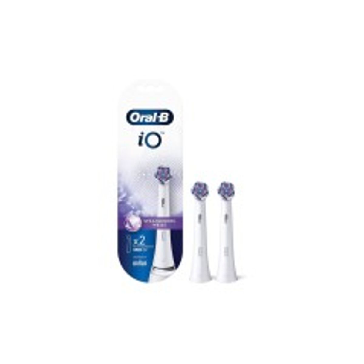 Oral-B iO Radiant White, 2 stk. Hvid Ekstra tandbørstehoveder