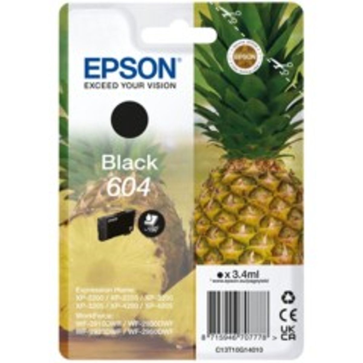 Epson 604 Singlepack Sort Blæk C13T10G14010