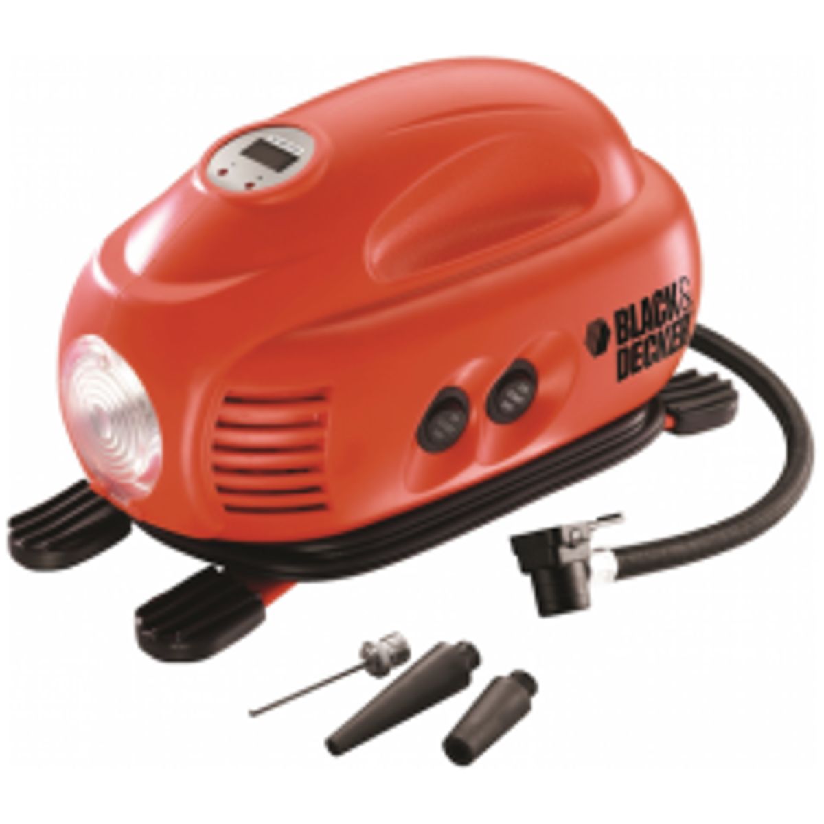 Black & Decker ASI200-XJ Bil Kompressor 12V Luftpumpe Rød