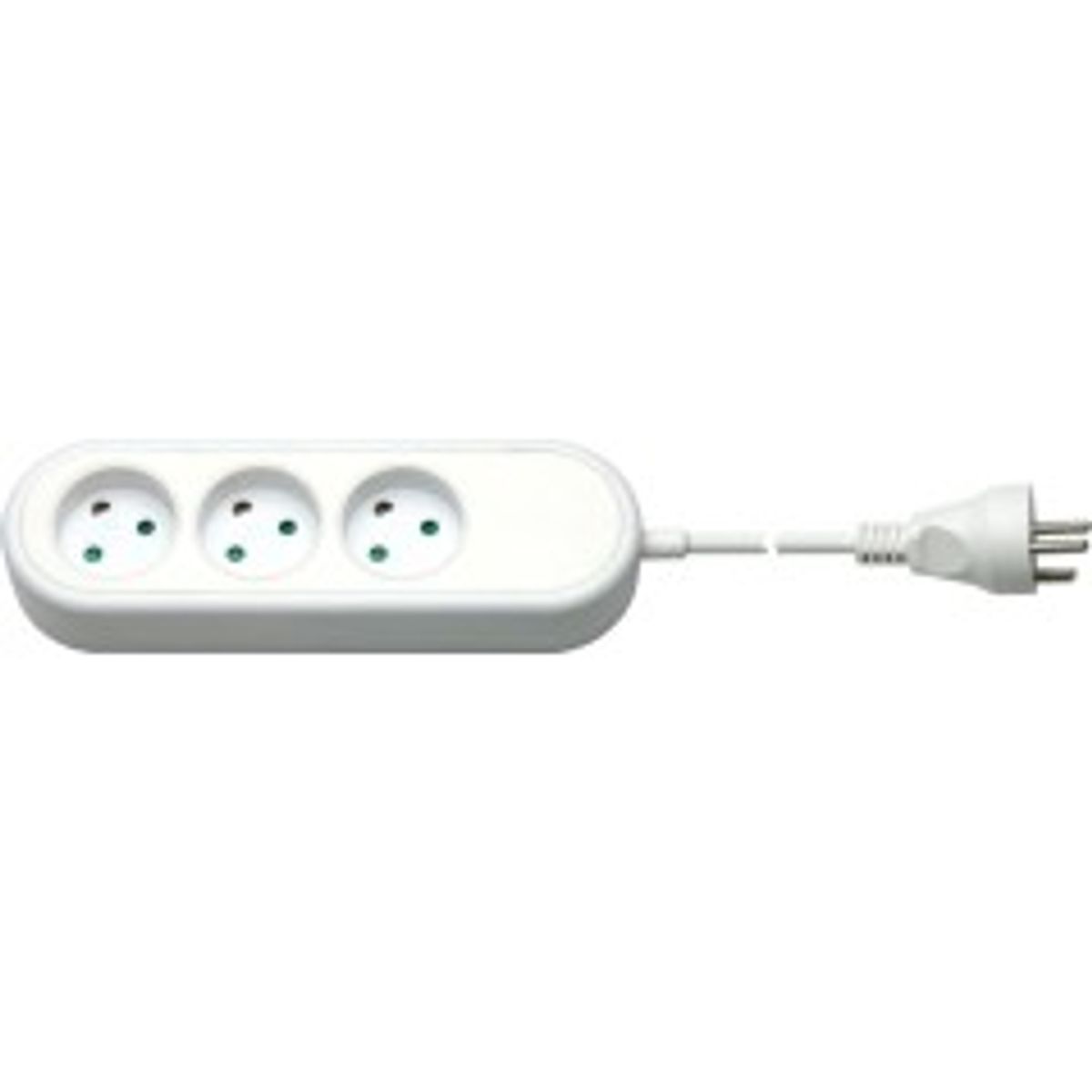 MicroConnect 3-way Danish Socket 3M White