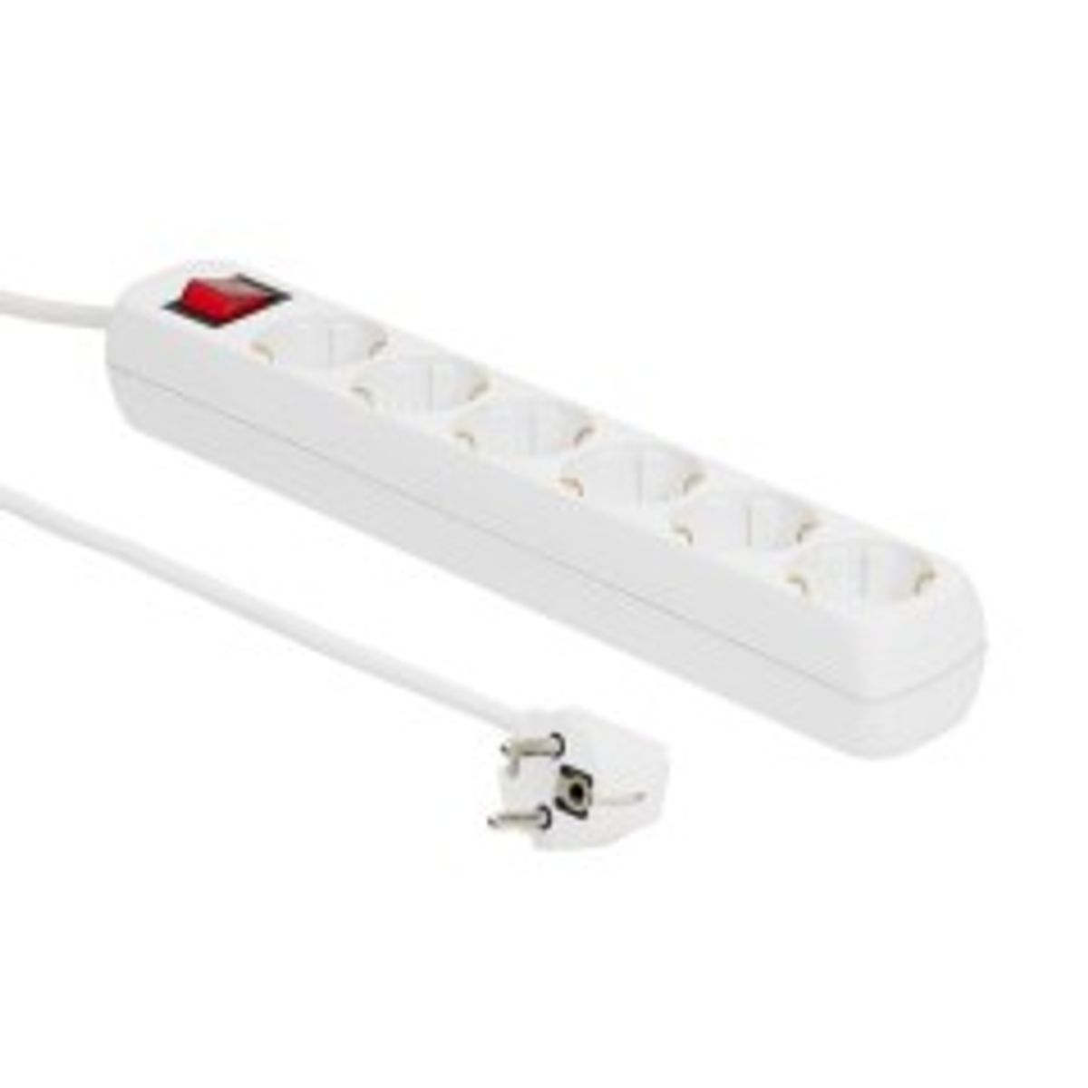 MicroConnect 6-way Schuko Socket 10M White