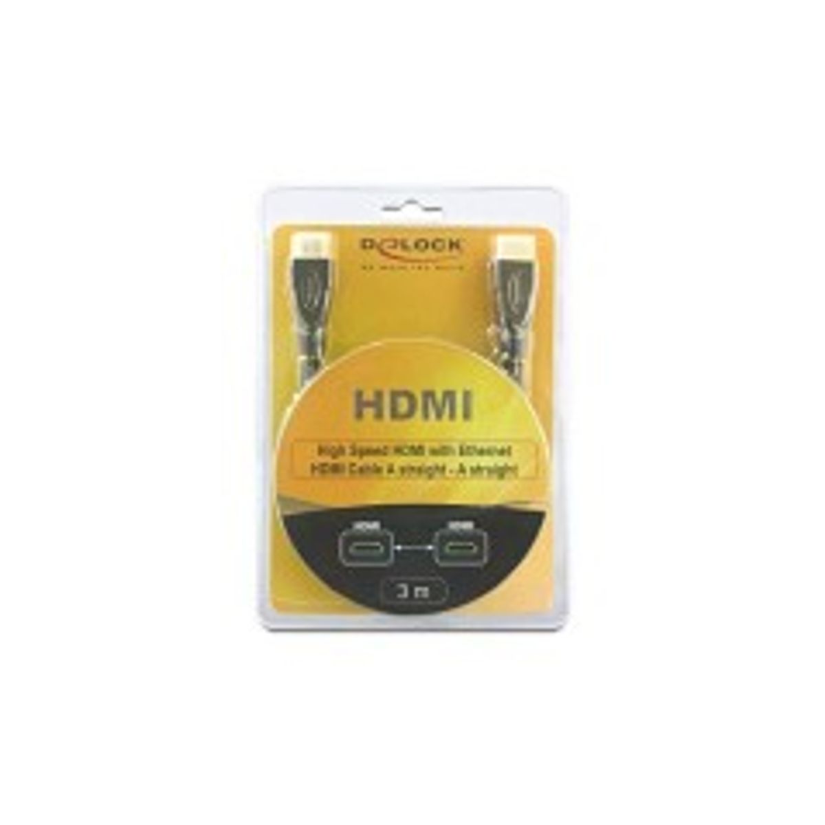 DeLOCK HDMI han - HDMI han 3 m Antracit (sort)