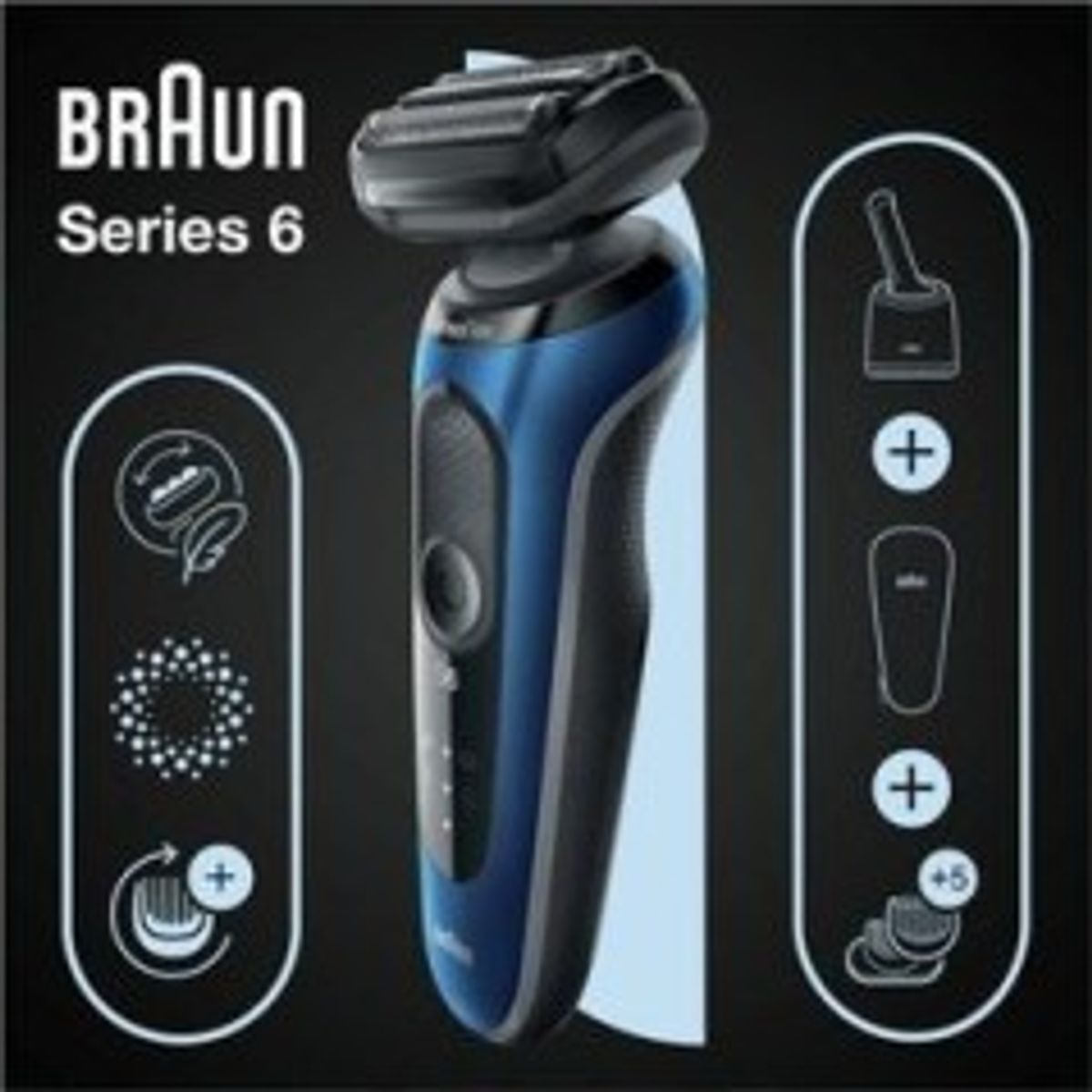 BRAUN Blå Shaver 61-B7500Cc