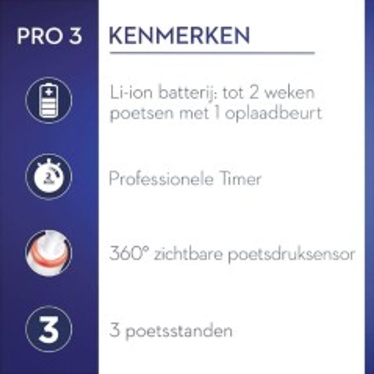 Oral-B Pro 3 3000 Følsom El-tandbørste, Sort