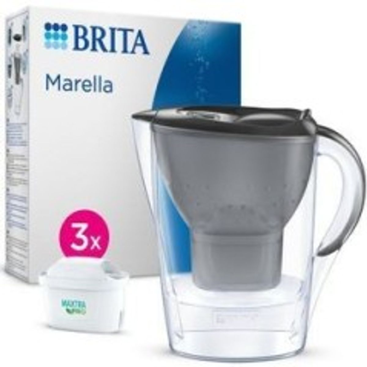 Brita Marella Starterpakke incl. 3 Maxtra Grå