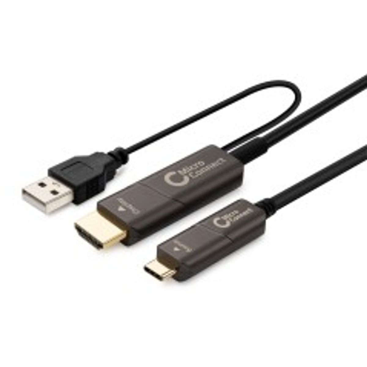 MicroConnect USB-C HDMI fiber cable 15m