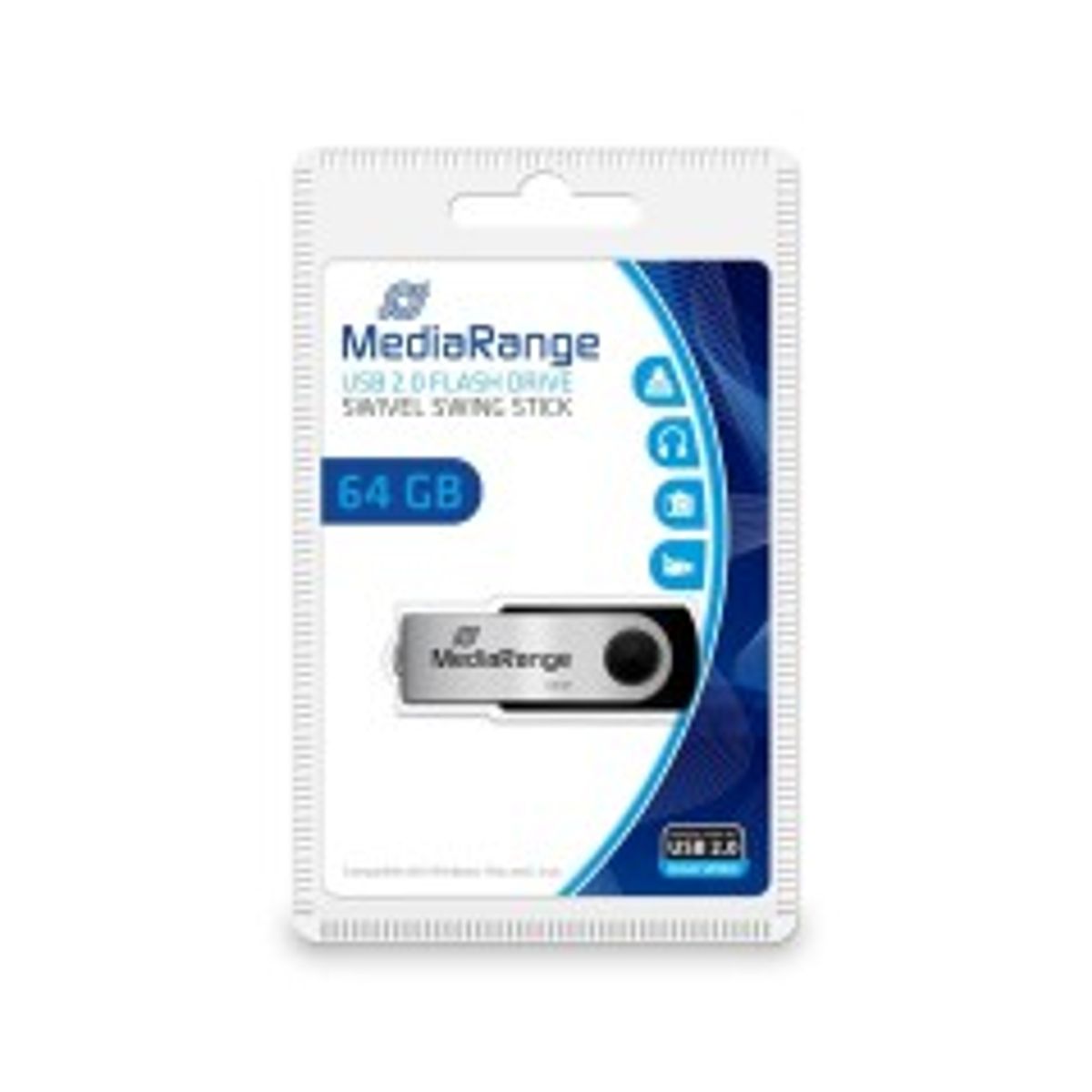 MediaRange USB-Stick 64GB USB 2.0 Flexi