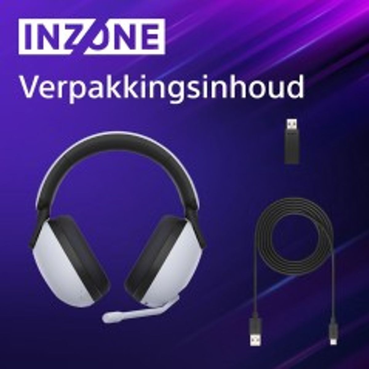 Sony INZONE H7 Trådløs Headset Sort Hvid