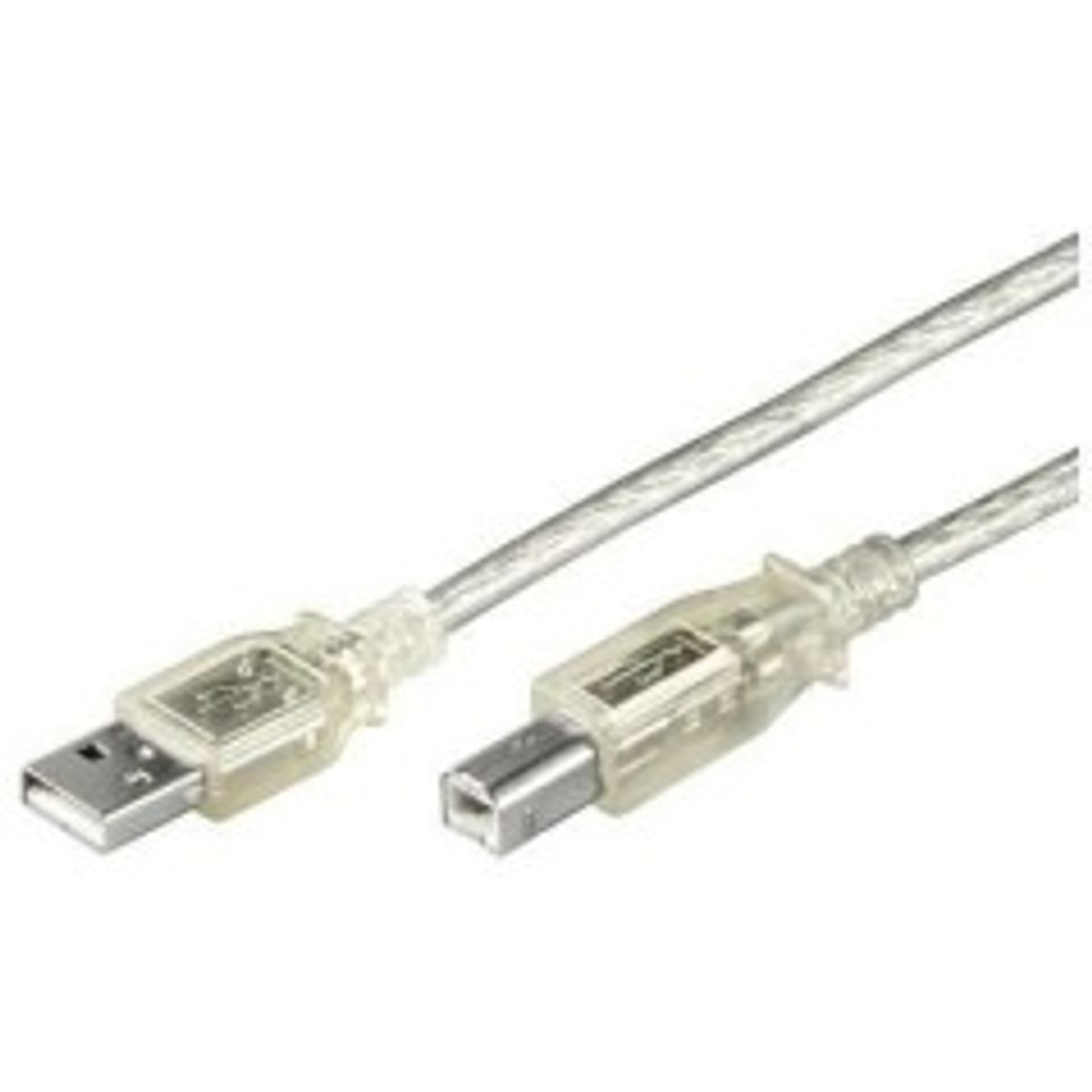 MicroConnect USB2.0 A-B 1m M-M Transparent