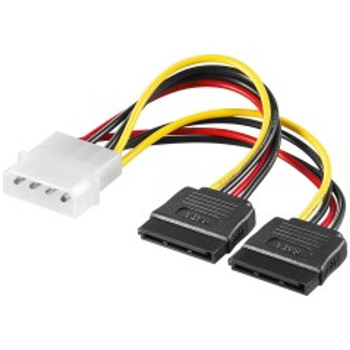 MicroConnect SATA Power 4pin-2x15pin 0,13m