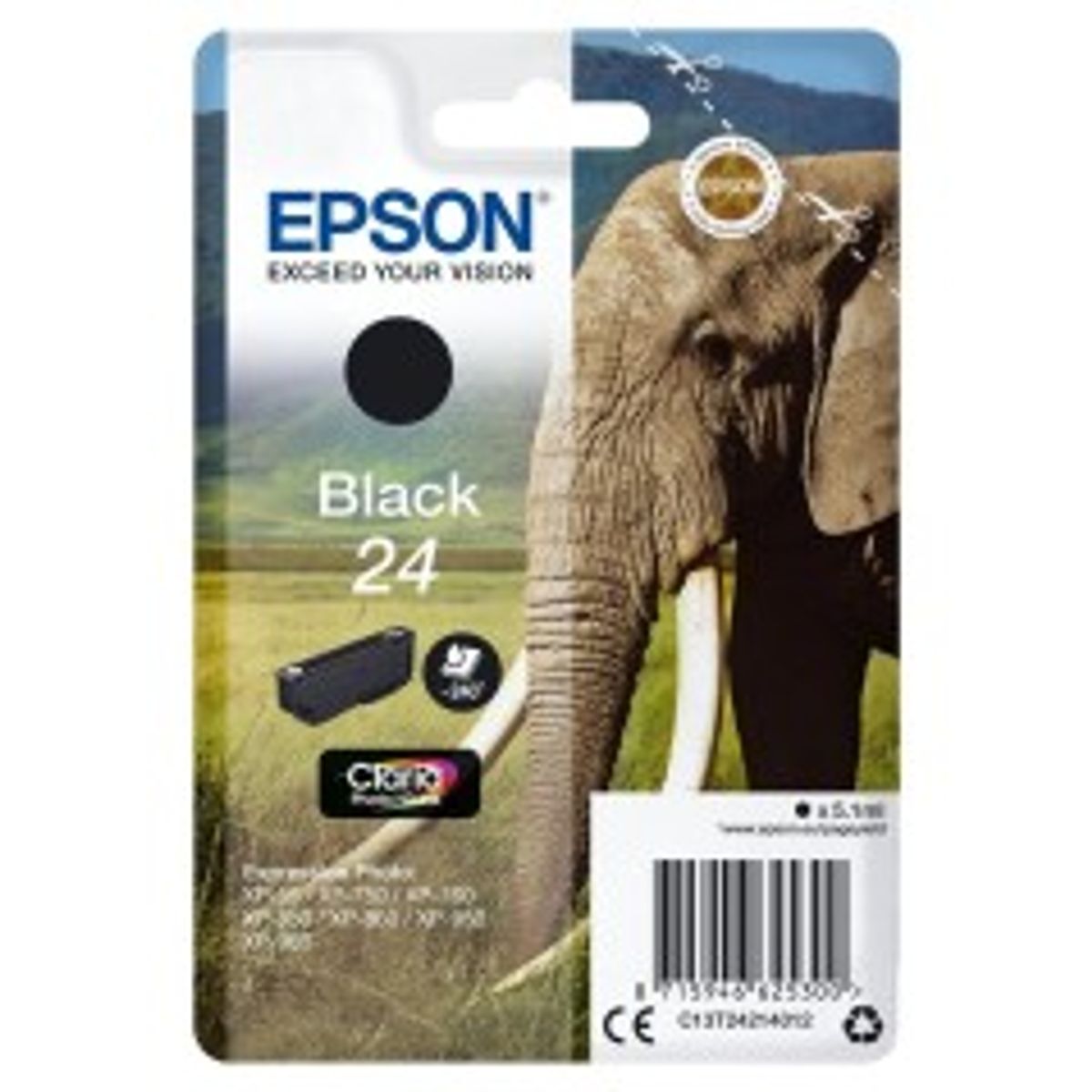 Epson 24 Sort 240 sider Blæk C13T24214012