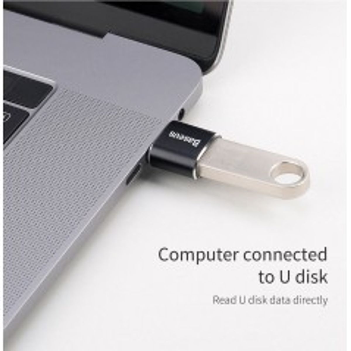 Baseus USB 2.0 USB-C adapter Sort