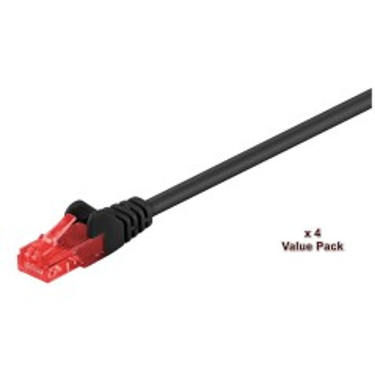 MicroConnect U/UTP CAT6 20M Black 4 PACK