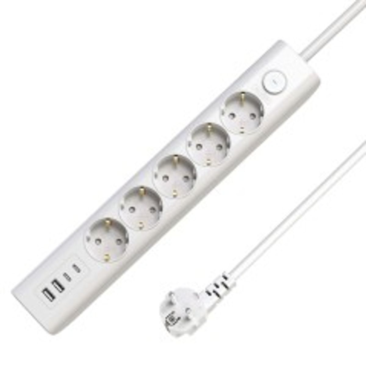 MicroConnect 5-way USB Schuko Power Strip