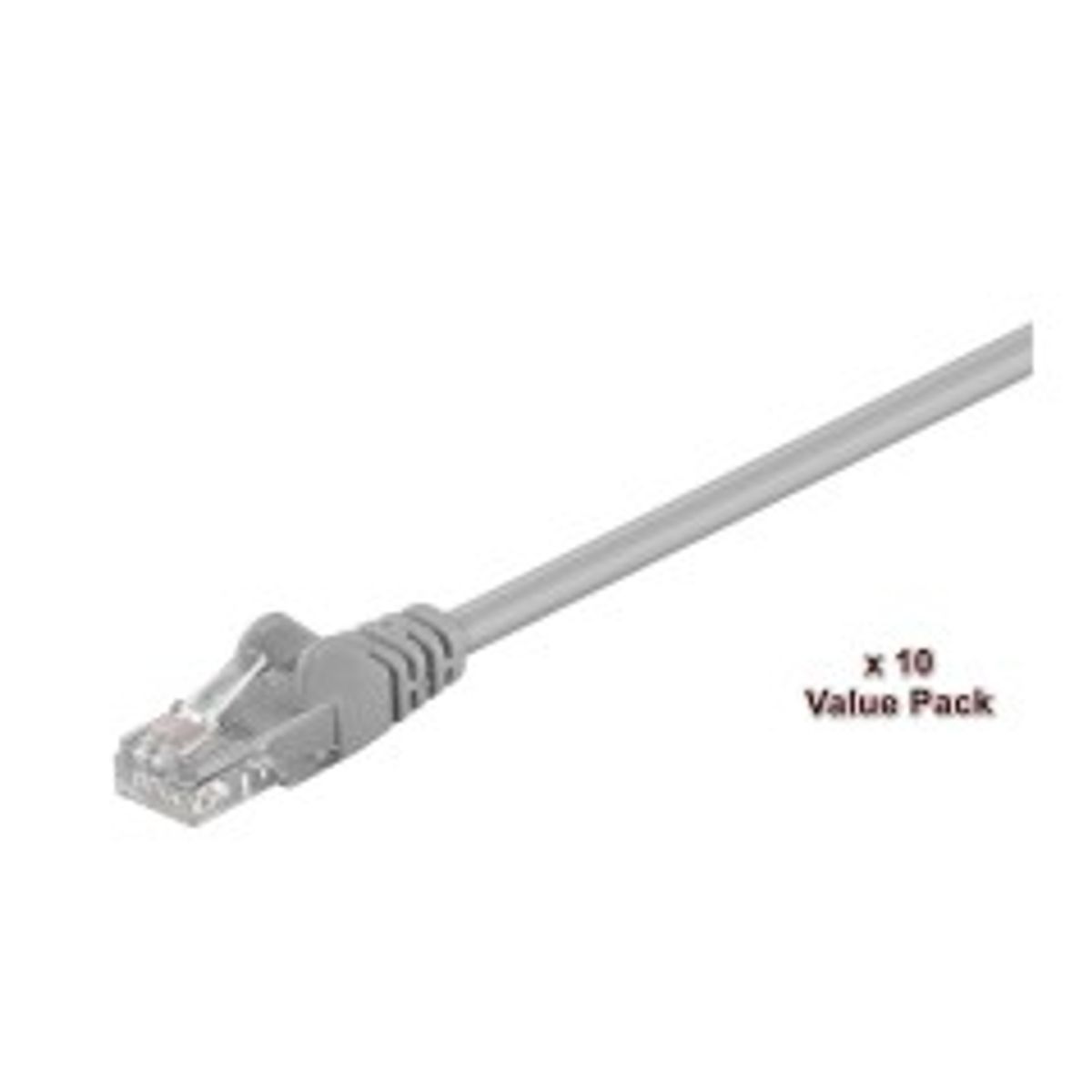 MicroConnect U/UTP CAT5e 1m Grey 10 Pack