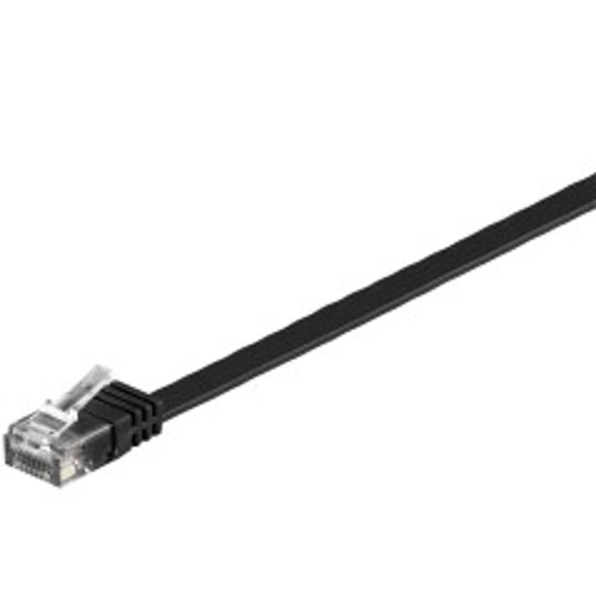 MicroConnect U/UTP CAT6 0.25M Black Flat