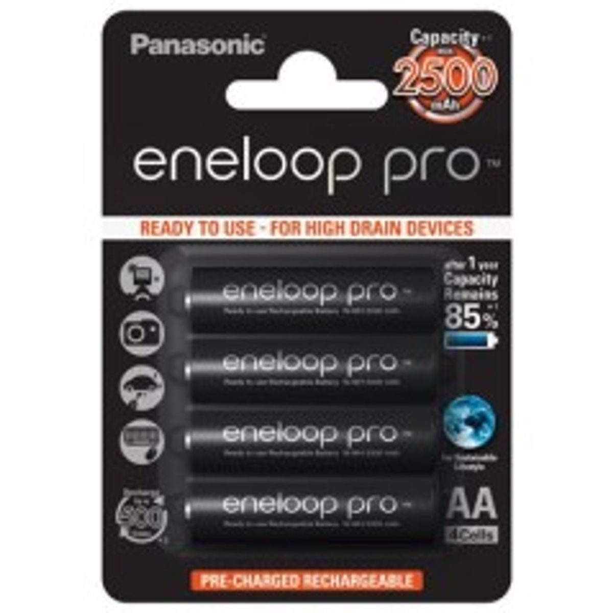 Panasonic eneloop pro AA type Batterier til generelt brug (genopladelige) 2500mAh